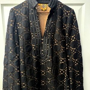 Tory Burch Black and Gold Tunic